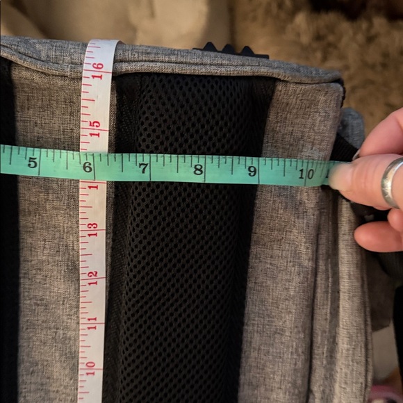 Sherpa, gray and black backpack small pet carrier. ￼ - Picture 9 of 11